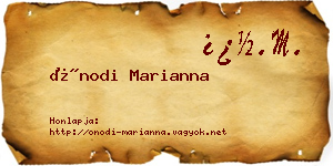 Ónodi Marianna névjegykártya