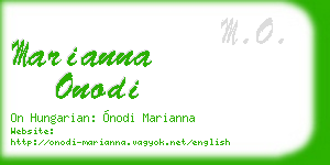 marianna onodi business card